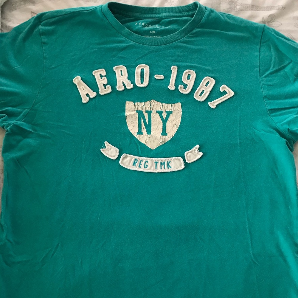 Well-loved Aeropostale teal T-shirt